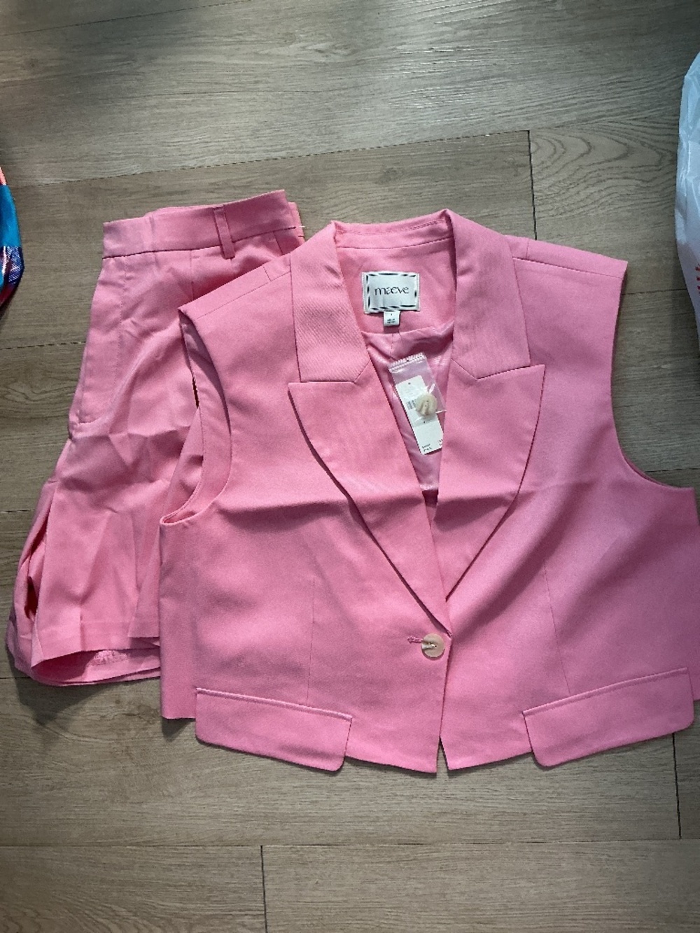 MCE Pink Tailored Vest and Shorts Set